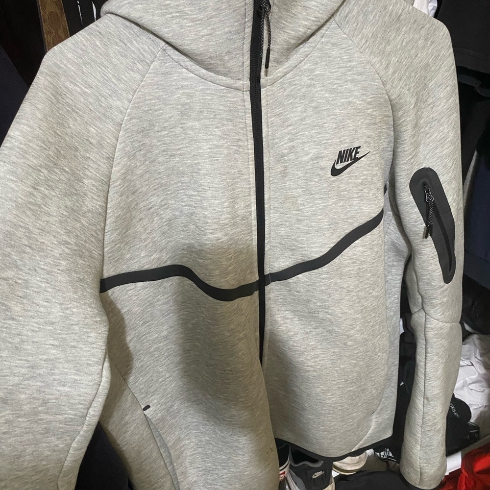 Nike Tech Gray Full-Zip Hoodie